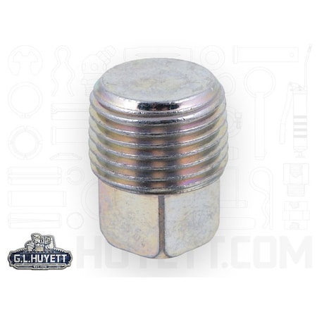 Huyett Pipe Plug, 3/8", Square Head, Low Carbon PP-0375A31-LCZ3